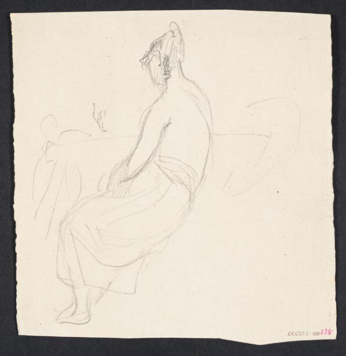 Joseph Mallord William Turner, ‘A Partly Draped Seated Woman, Turned Away’ c.1833