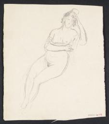 A Nude Seated Woman, with her Head in her Hand