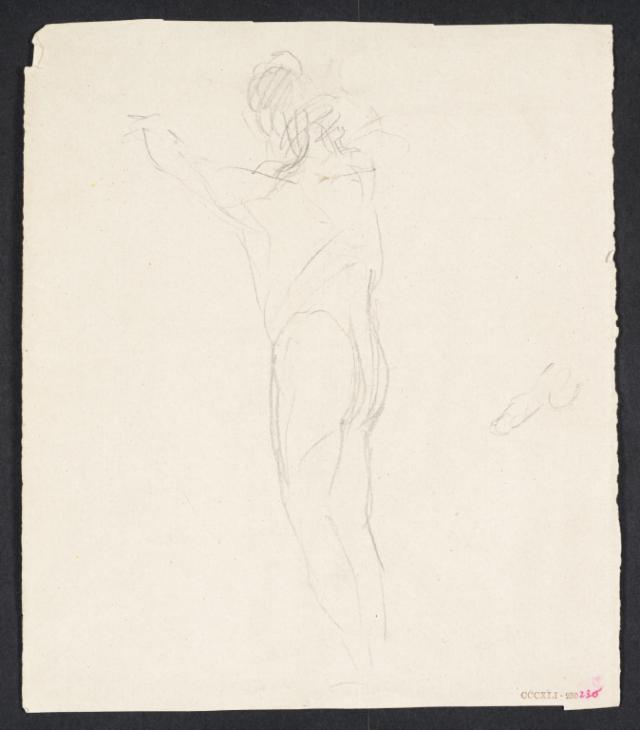 Joseph Mallord William Turner, ‘A Partly Draped Standing Figure, Seen from the Back’ c.1833