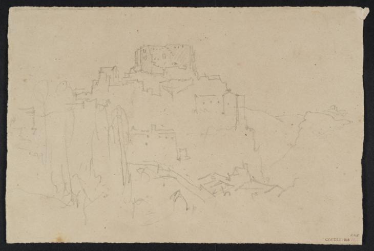 Joseph Mallord William Turner, ‘A Ruined ?Italian Castle on a Rock’ c.1828-43