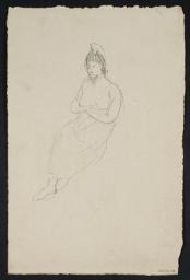 A Partly Draped Seated Woman, with her Hands Folded
