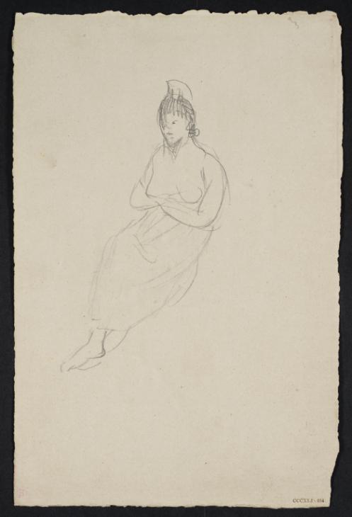 Joseph Mallord William Turner, ‘A Partly Draped Seated Woman, with her Hands Folded’ c.1833