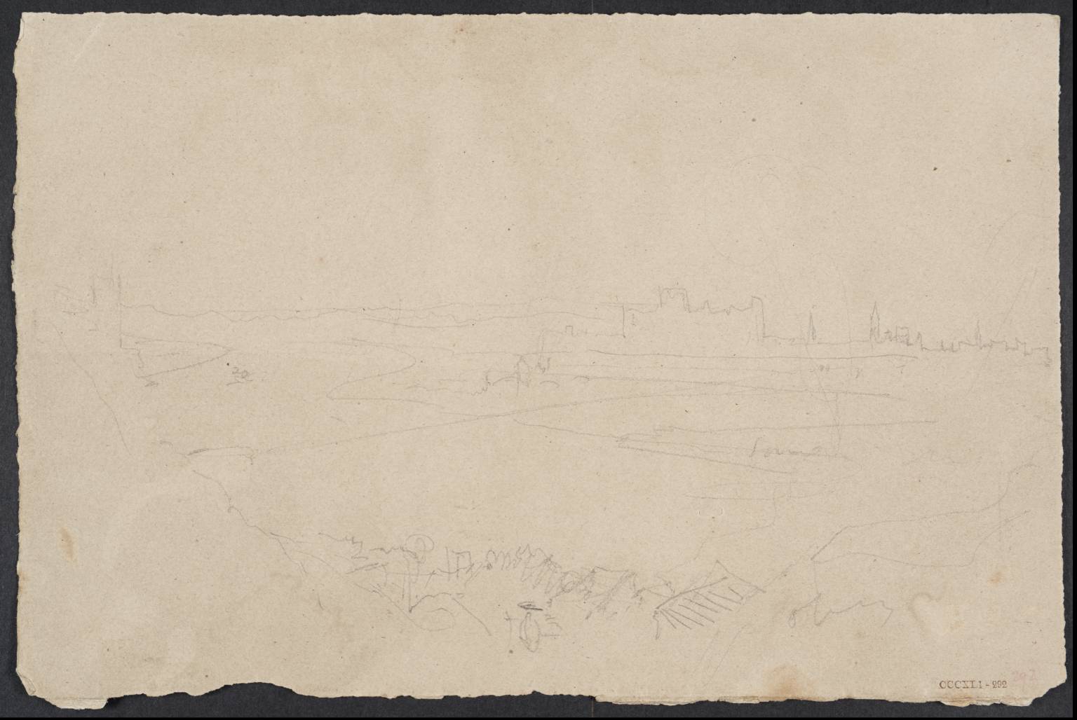 Winding River, with Town in Mid-Distance