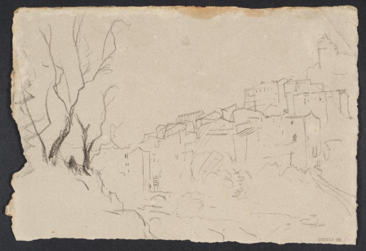Joseph Mallord William Turner, ‘An ?Italian Town above a River’ c.1828-43