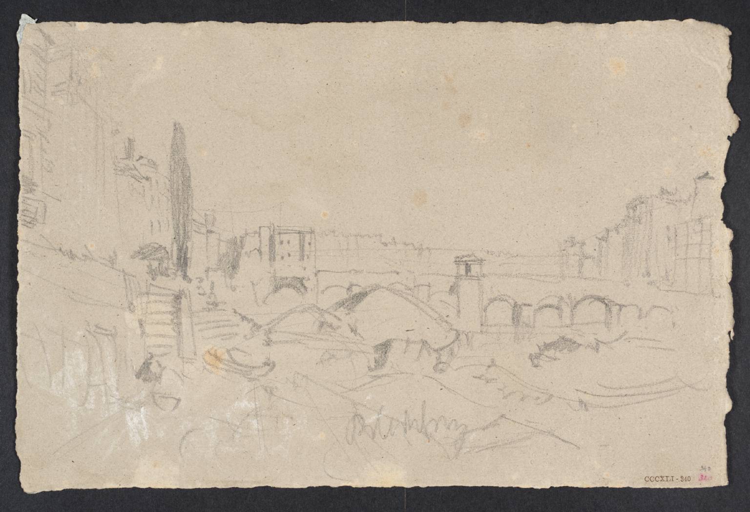 Quay and Bridge. ?Bamberg [Turner]