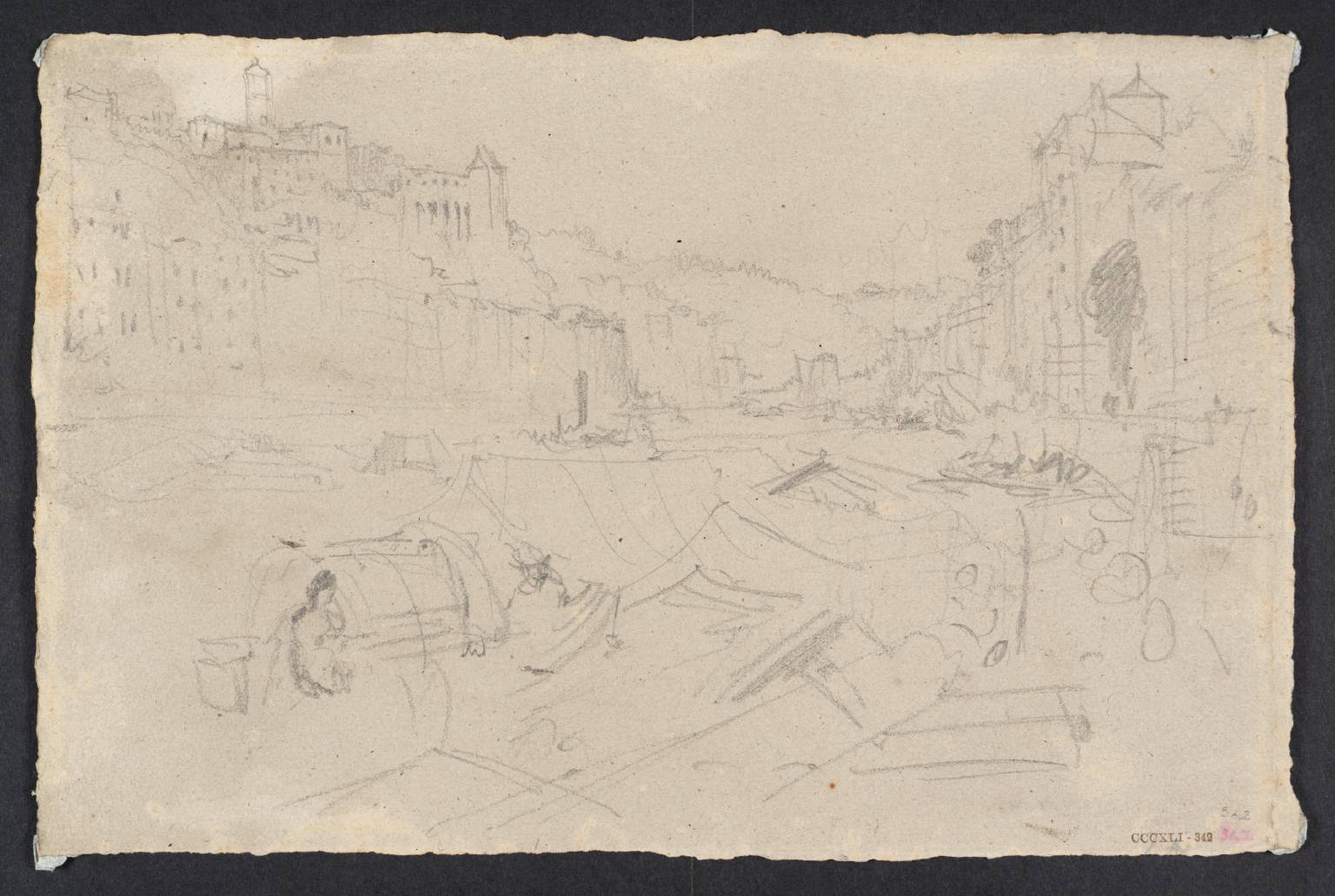 Town on High River-Banks, from River