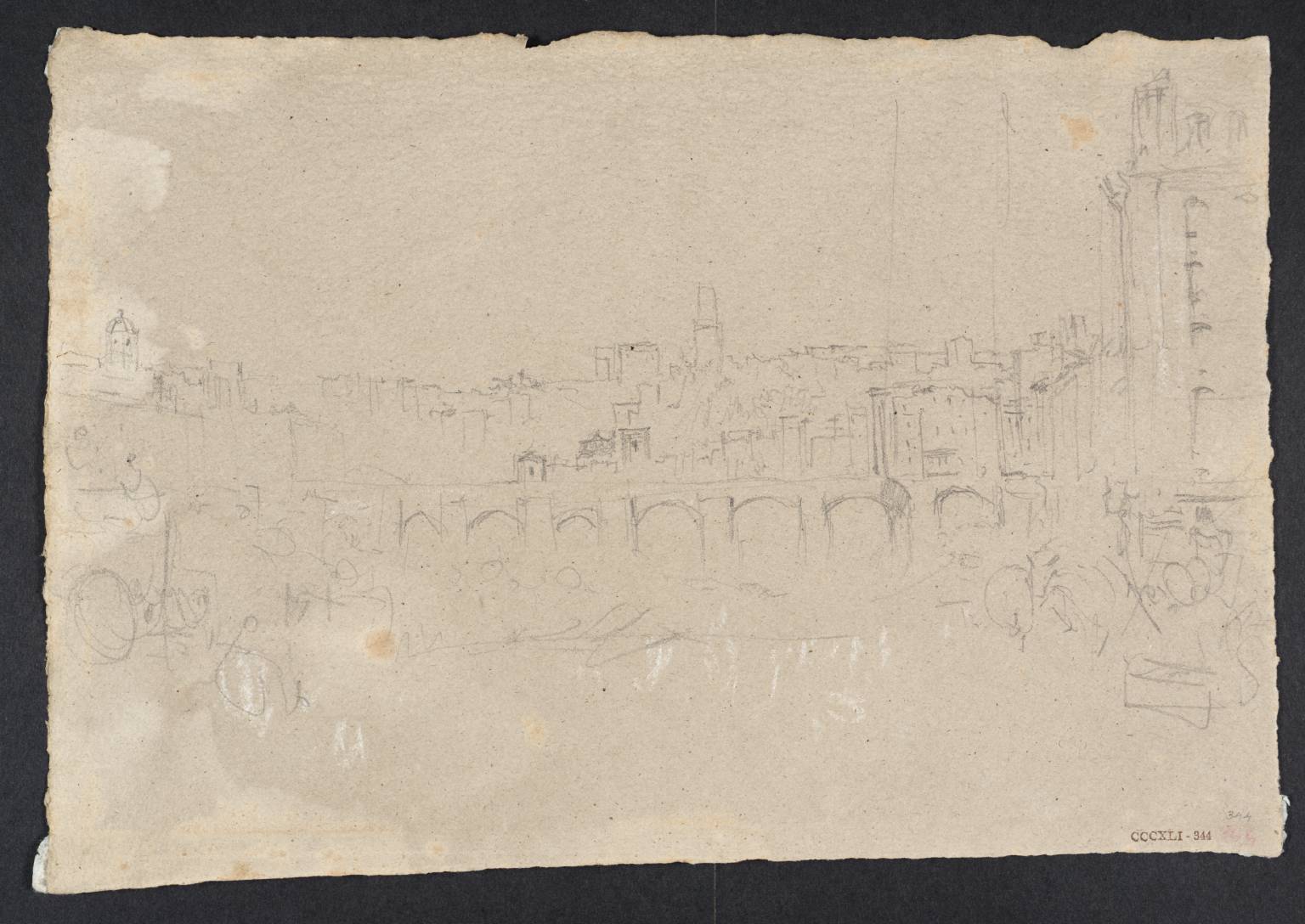 Town, with Bridge, from River