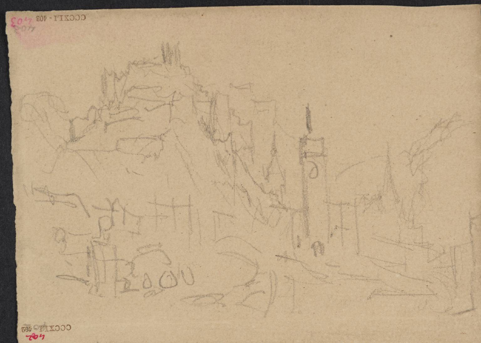 Wall, with Towers, on Hill