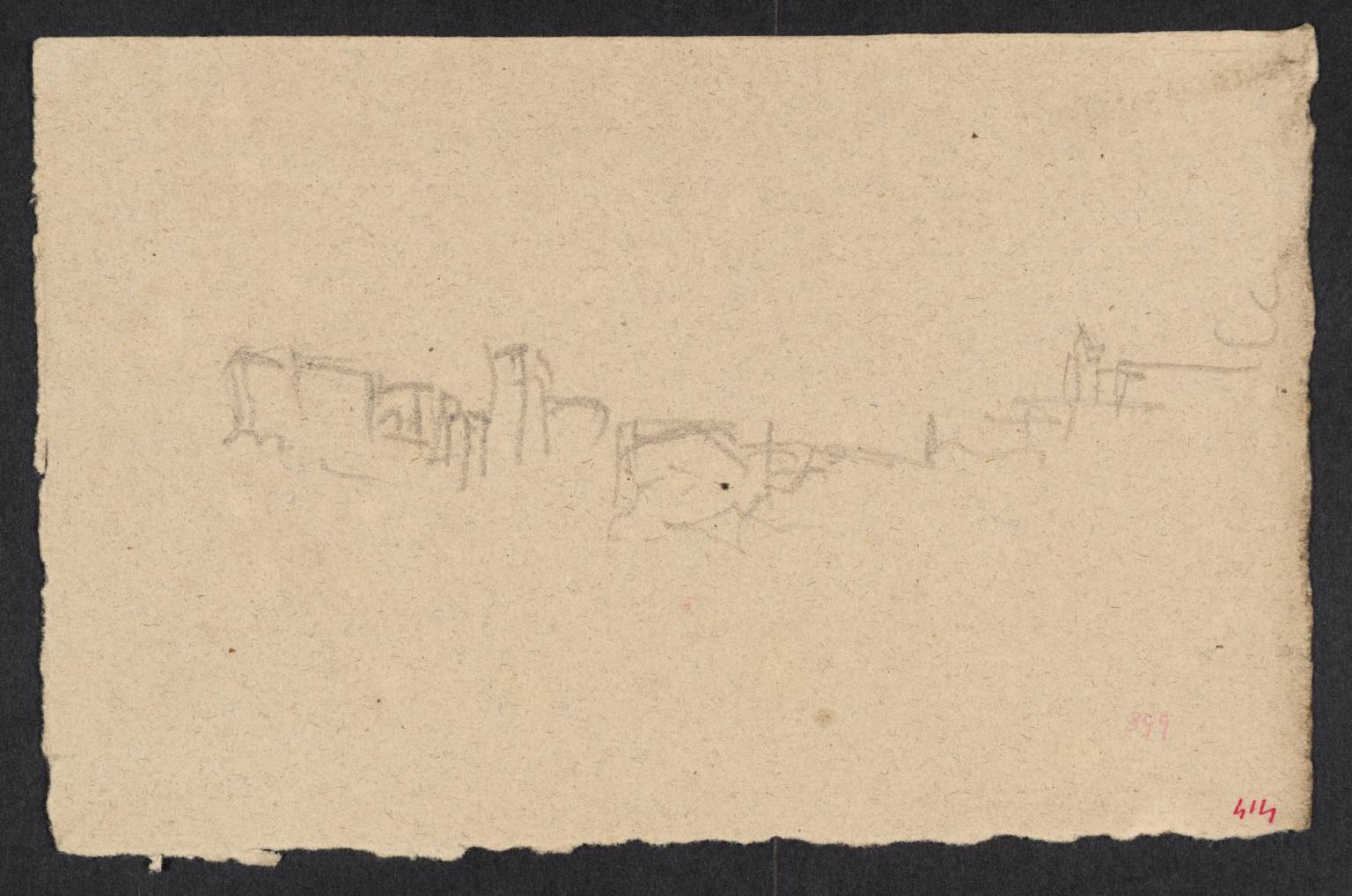 River, with Town and Mountains