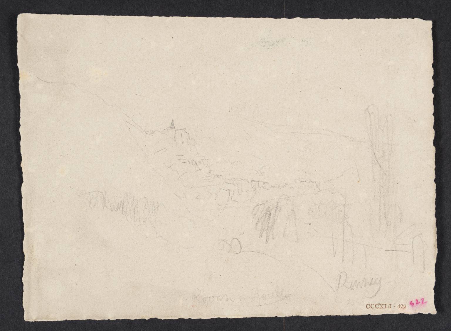 River, with Town on Hillside