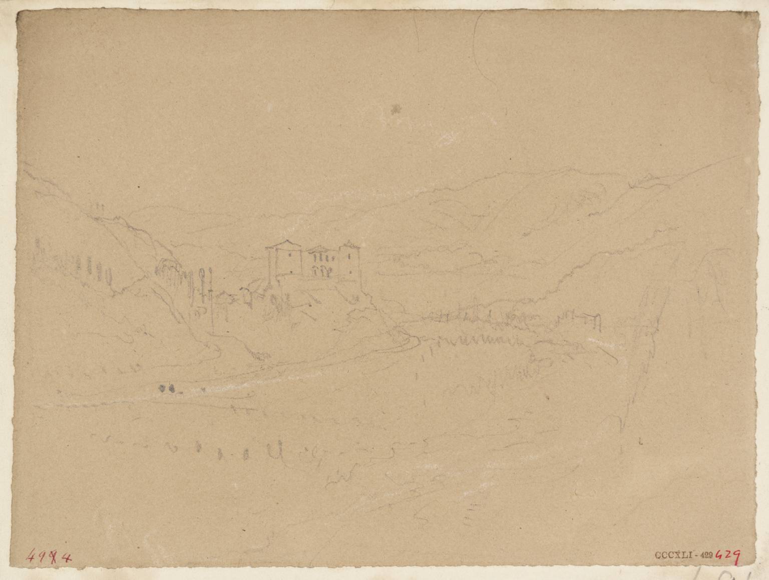 Valley, with Mountains and Château