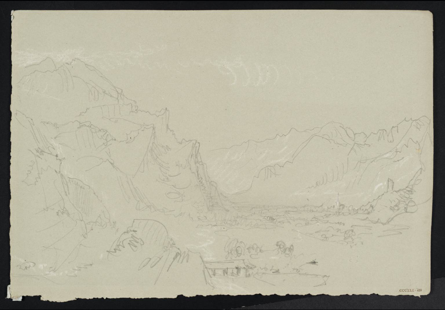 Valley, with Mountains. (Meiringen Valley)