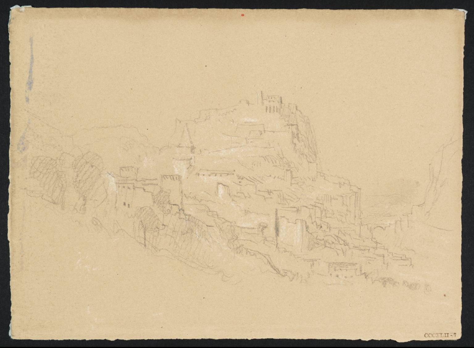 Town, with Buildings on Mountain
