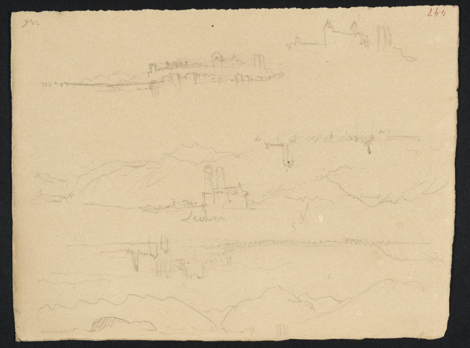 Buildings, Etc., beside Lake