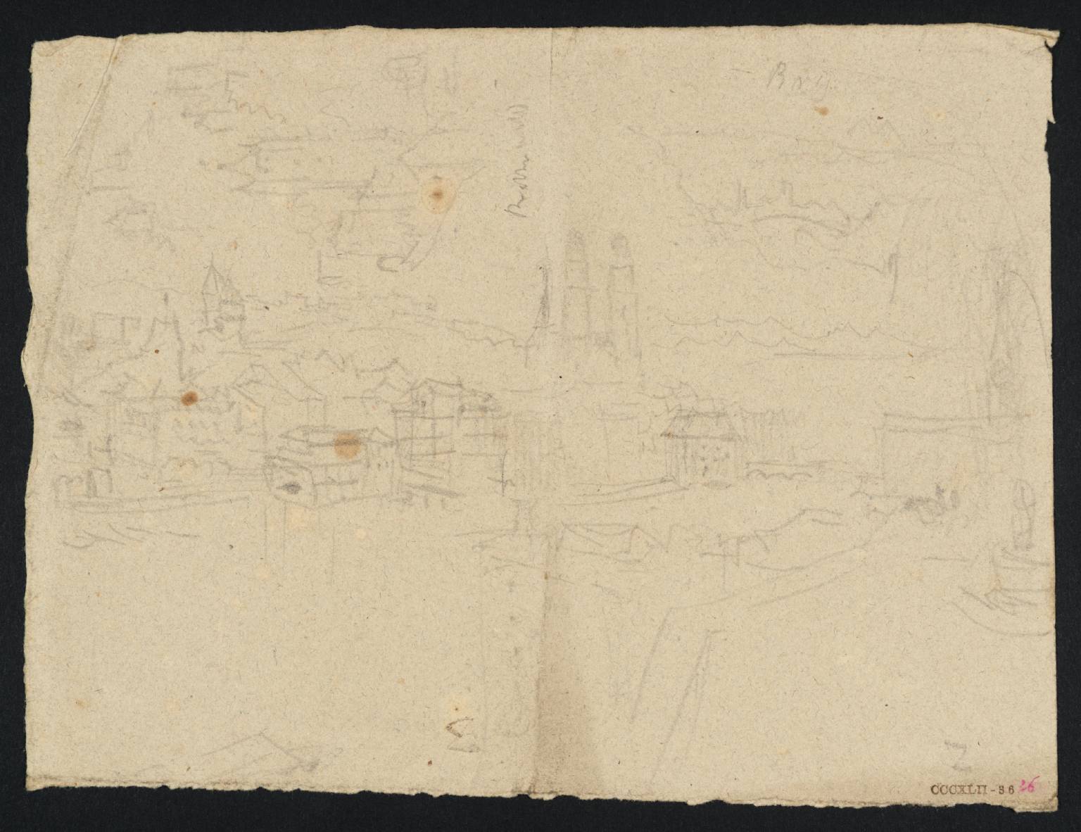 Buildings at ?Einsiedeln and Rapperschwyl [Turner]