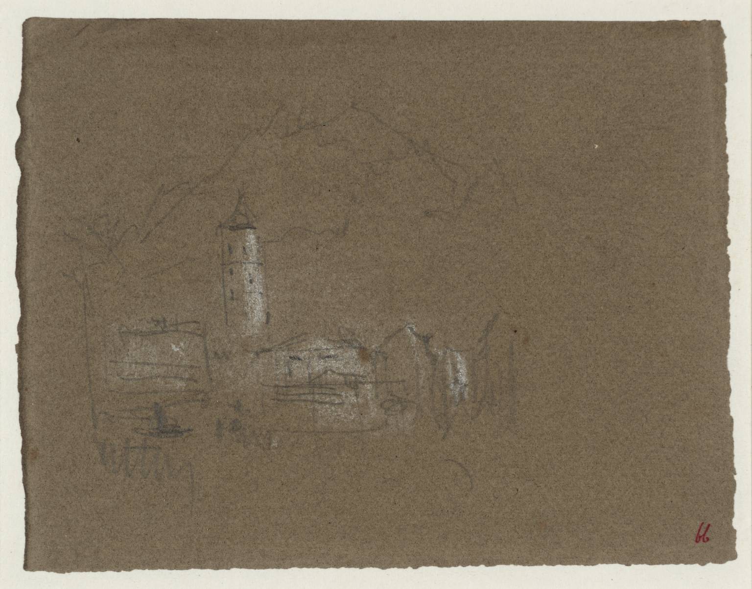 Town, with Mountains