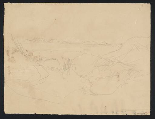 Joseph Mallord William Turner, ‘?Mountains from above Gex’ 1836