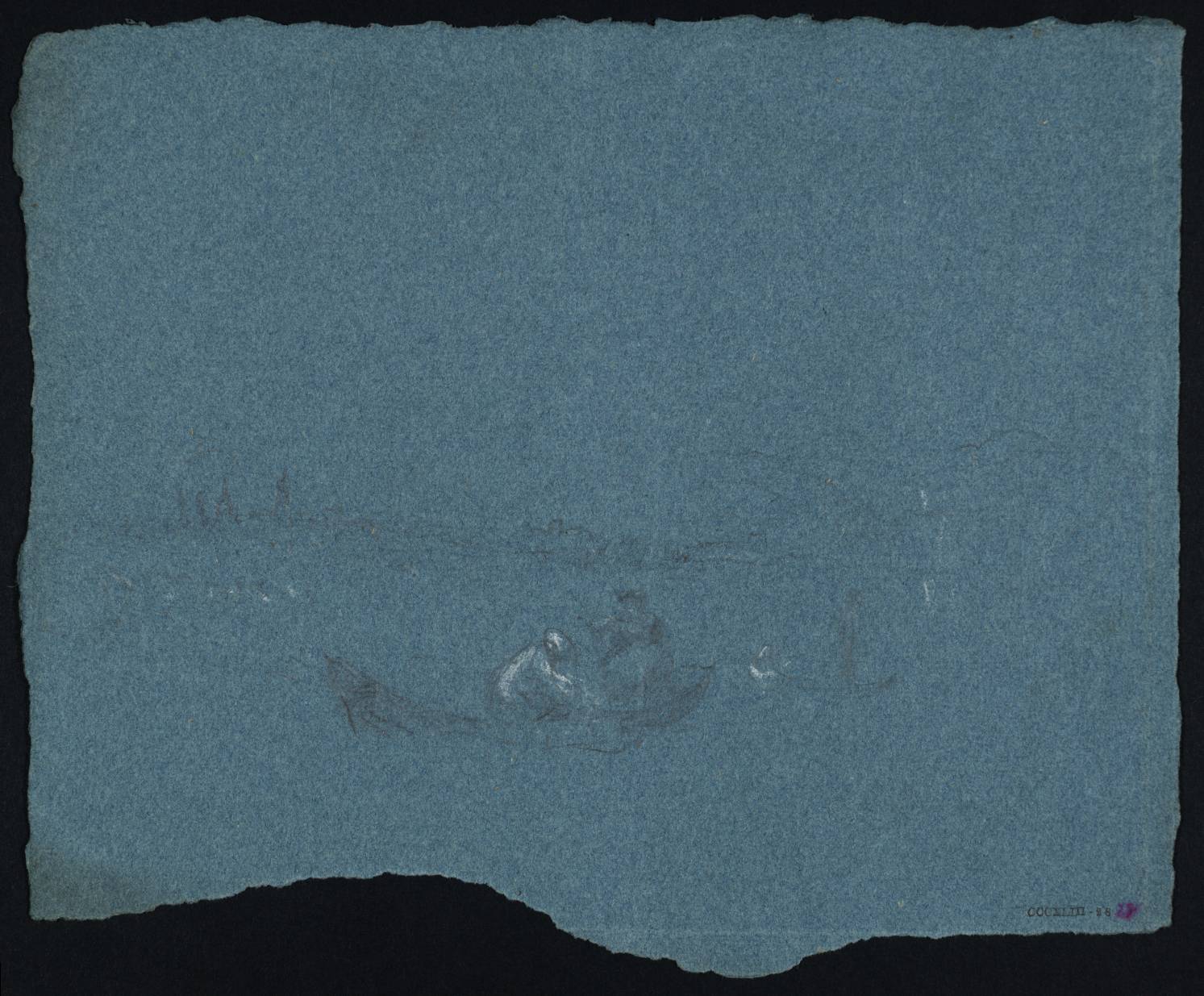 Figures in Boat, with Distant Town