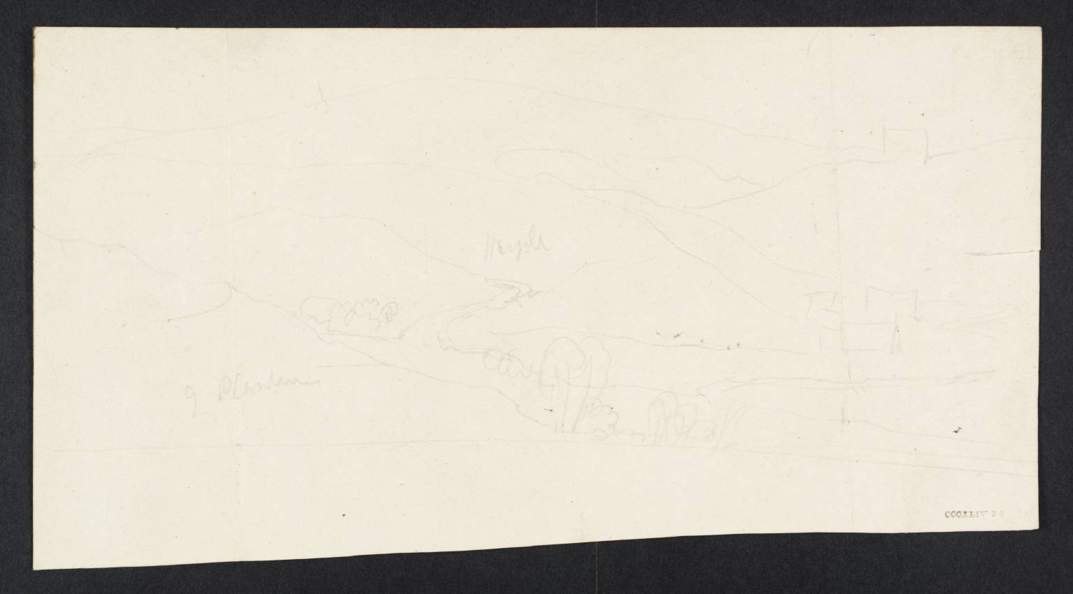 Mountainous View, with Road and Trees. ?Hergill [Turner]
