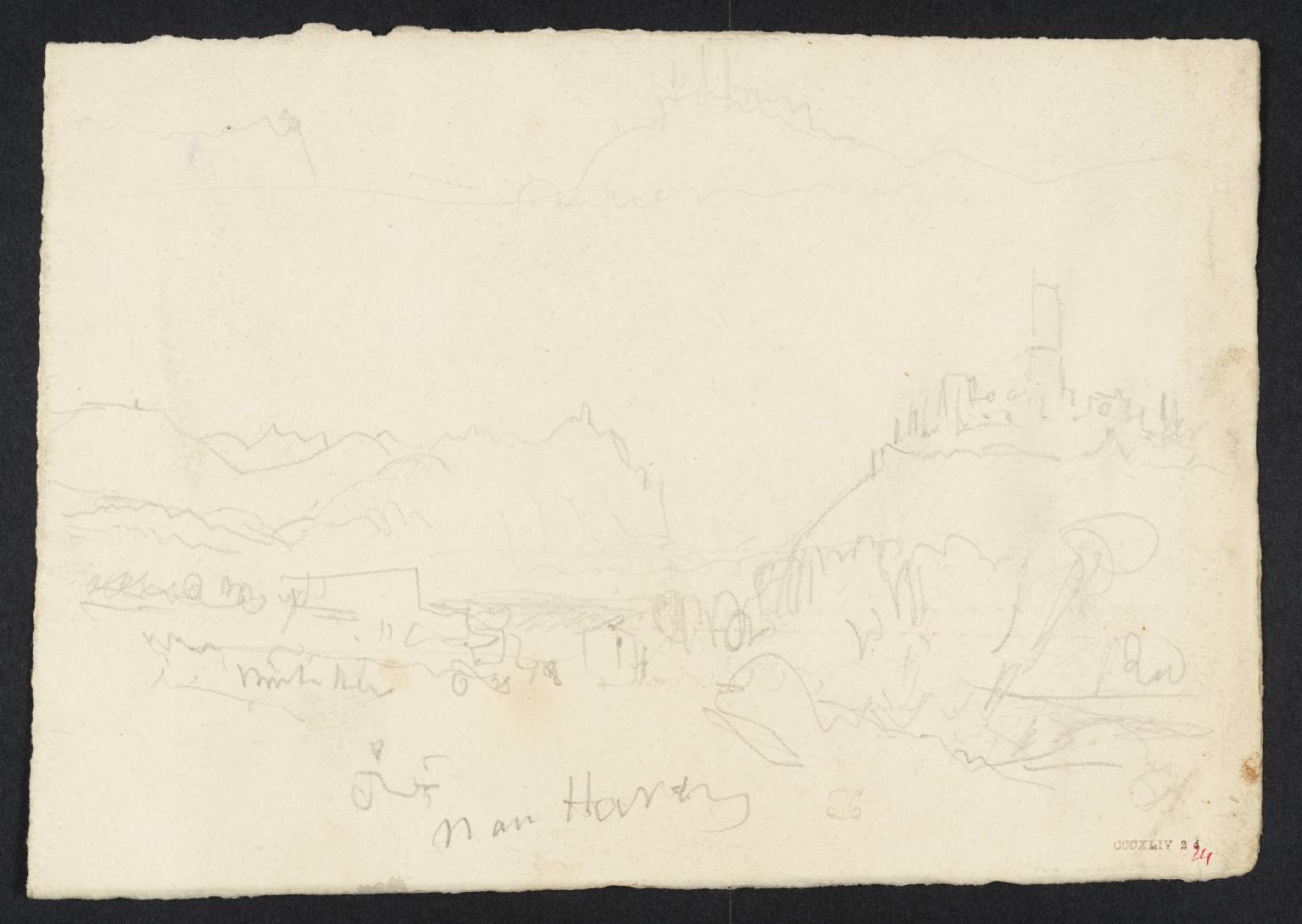 Landscape, with Ruined Castles on Rocks. (?The Godesberg and Drachenfels)
