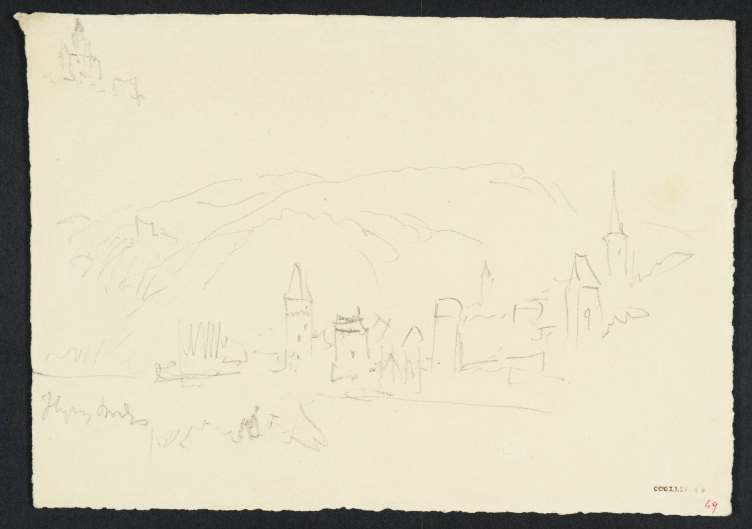 Town beside River. (?On the Rhine)