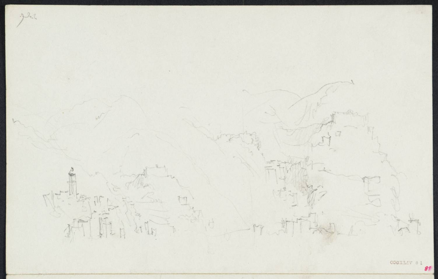 Buildings at Foot of Mountains