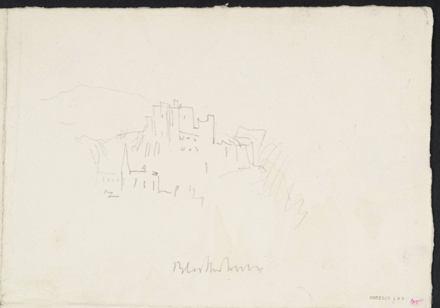 A Castle. ?Blakenheim [Turner]