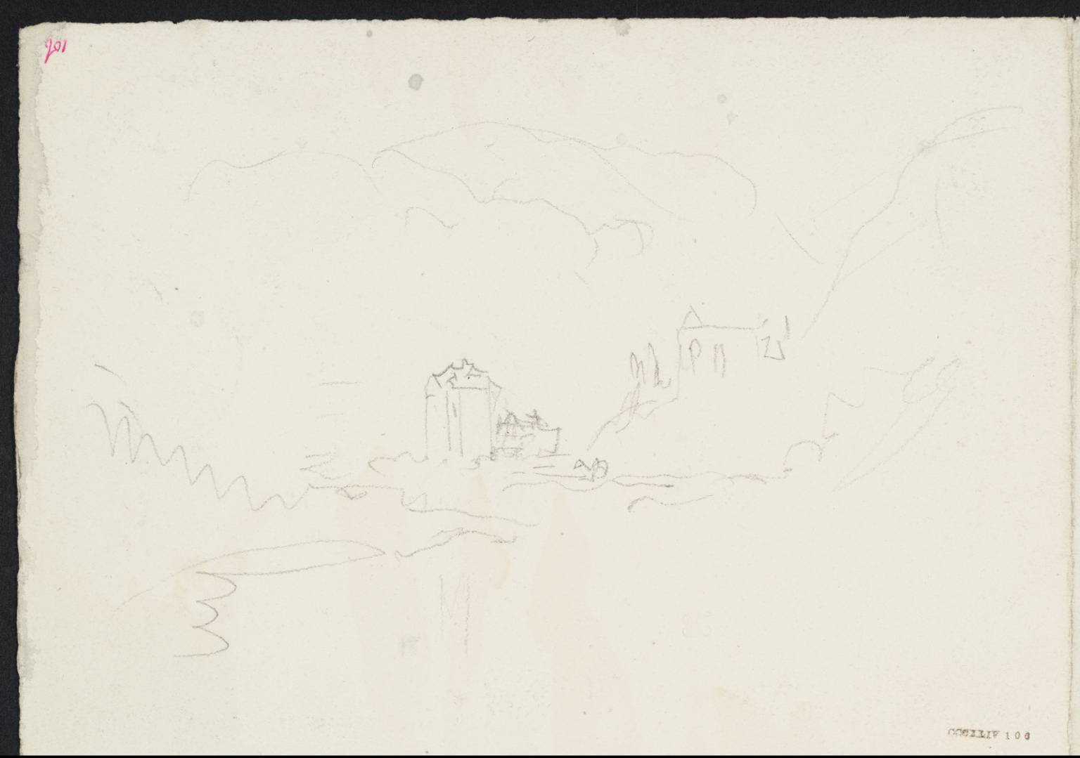 Buildings, with River in Valley