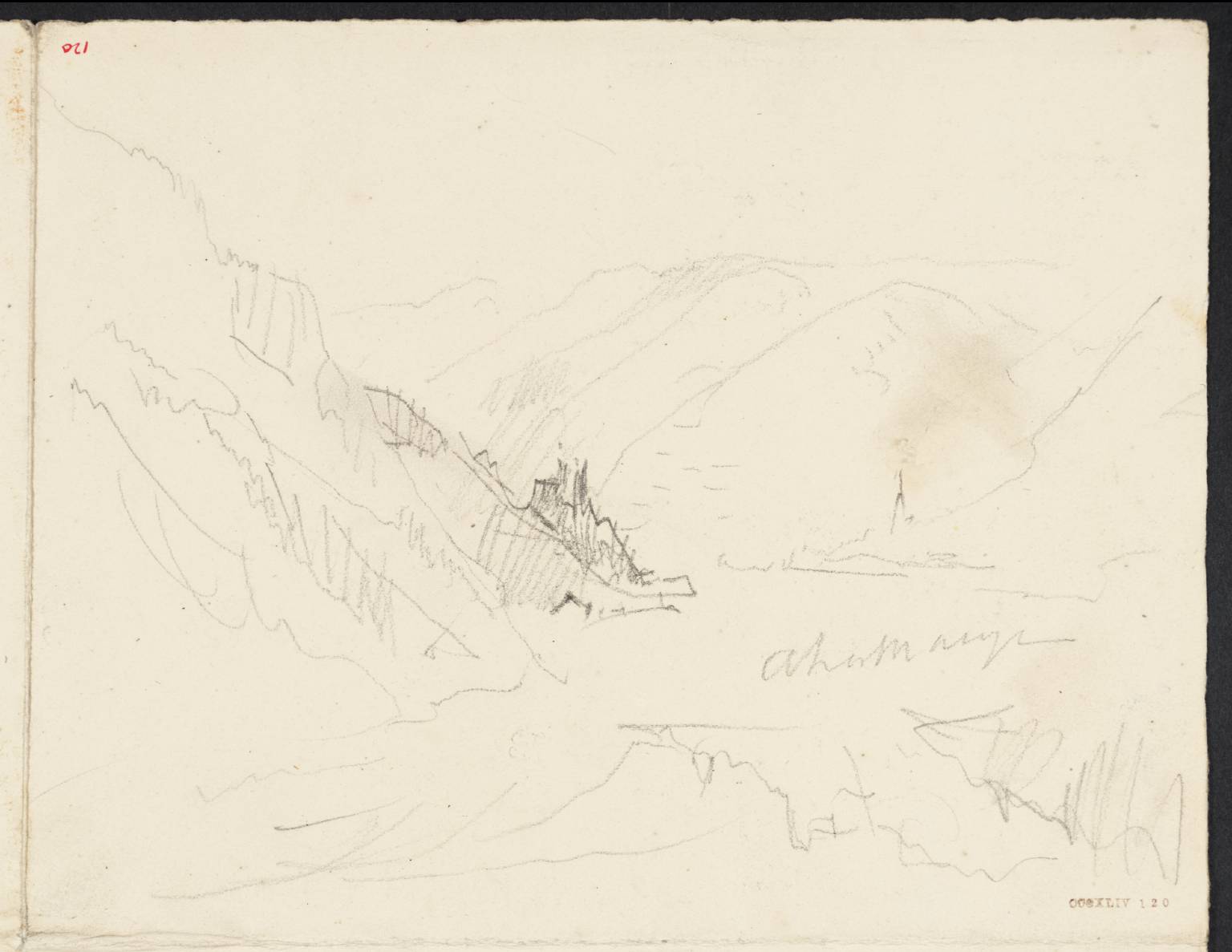 River, with Mountains. ?Ahamanzi [Turner]
