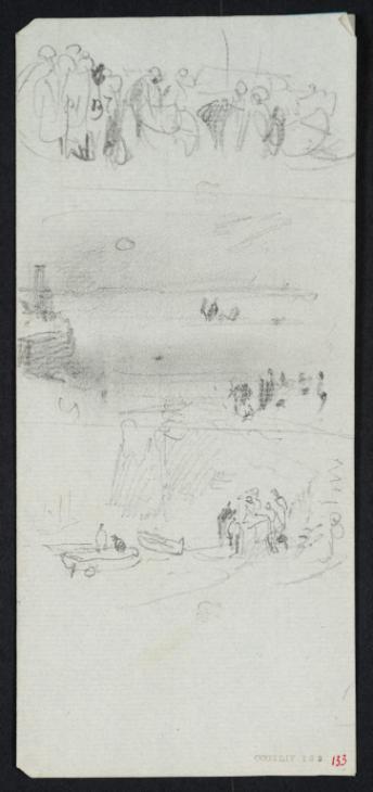 Joseph Mallord William Turner, ‘Margate, with Figures and Boats on the Great Beach between the Pier and Fort Point’ c.1831-45
