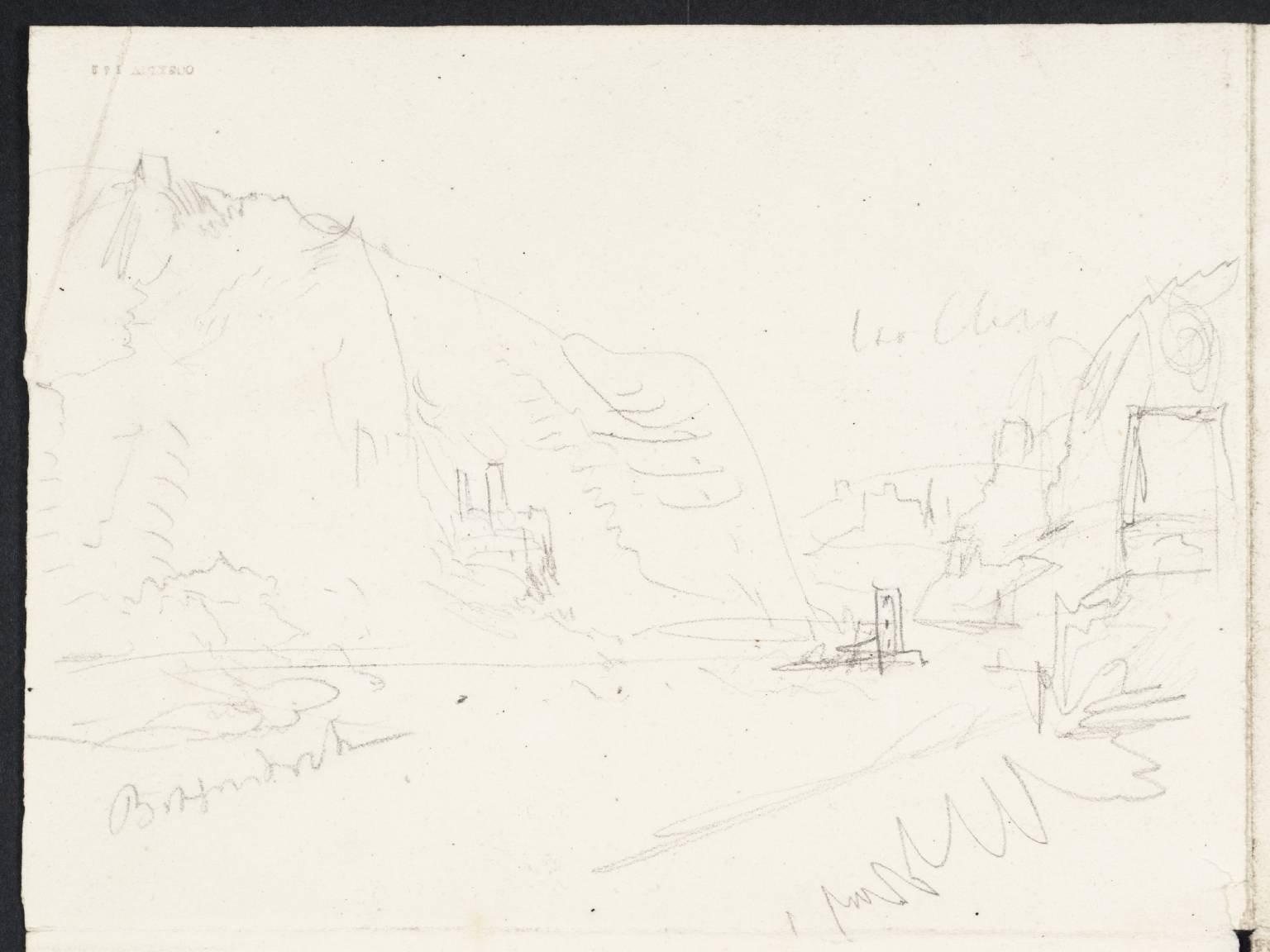 Mountains with Castles. ?Bergendoch [Turner]