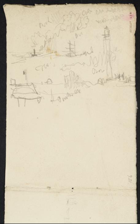 Joseph Mallord William Turner, ‘Lighthouse and Coastal Terrain’ c.1830-41