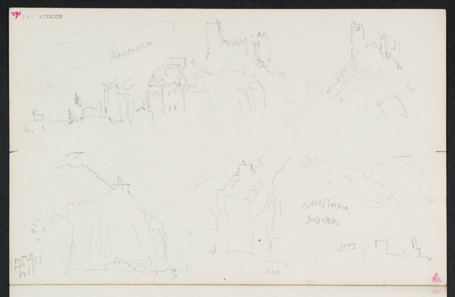 Rezzonico [Turner], and Other Sketches on Lake Como
