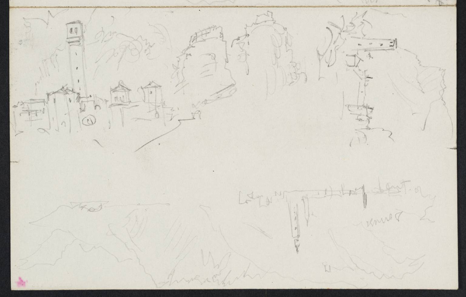 Town and Mountains beside Lake. Domesi [Turner] (?Domaso)