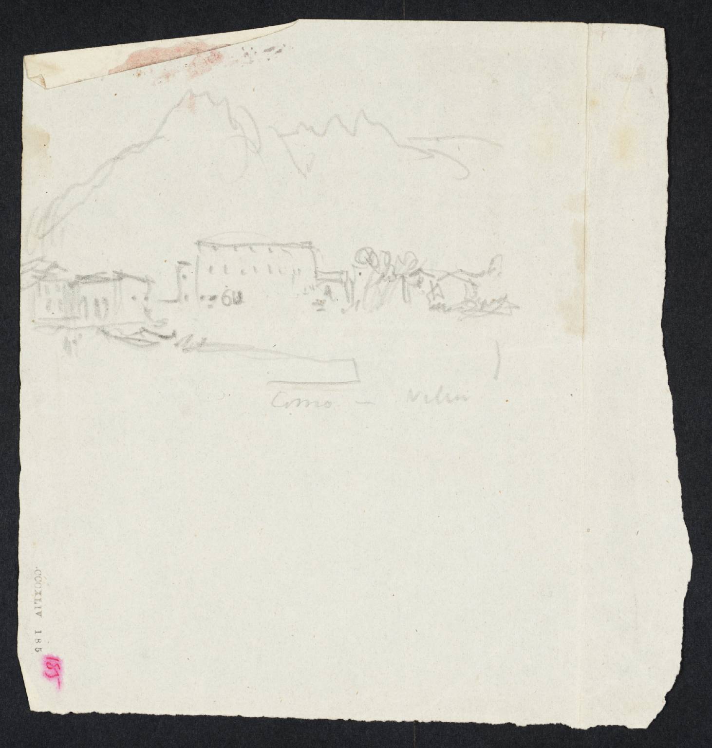 Town, with Mountains: Beside Lake Como [Turner]