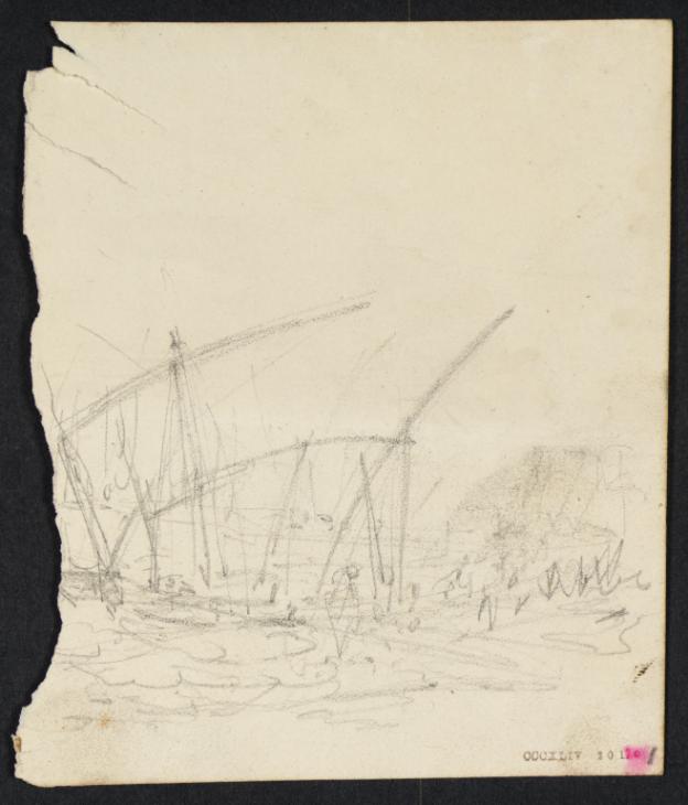 Joseph Mallord William Turner, ‘Sailboats, ?South of France or Italy’ c.1830-41