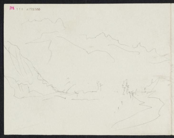 Joseph Mallord William Turner, ‘A ?Northern Italian or Swiss Mountain Valley’ c.1828-44