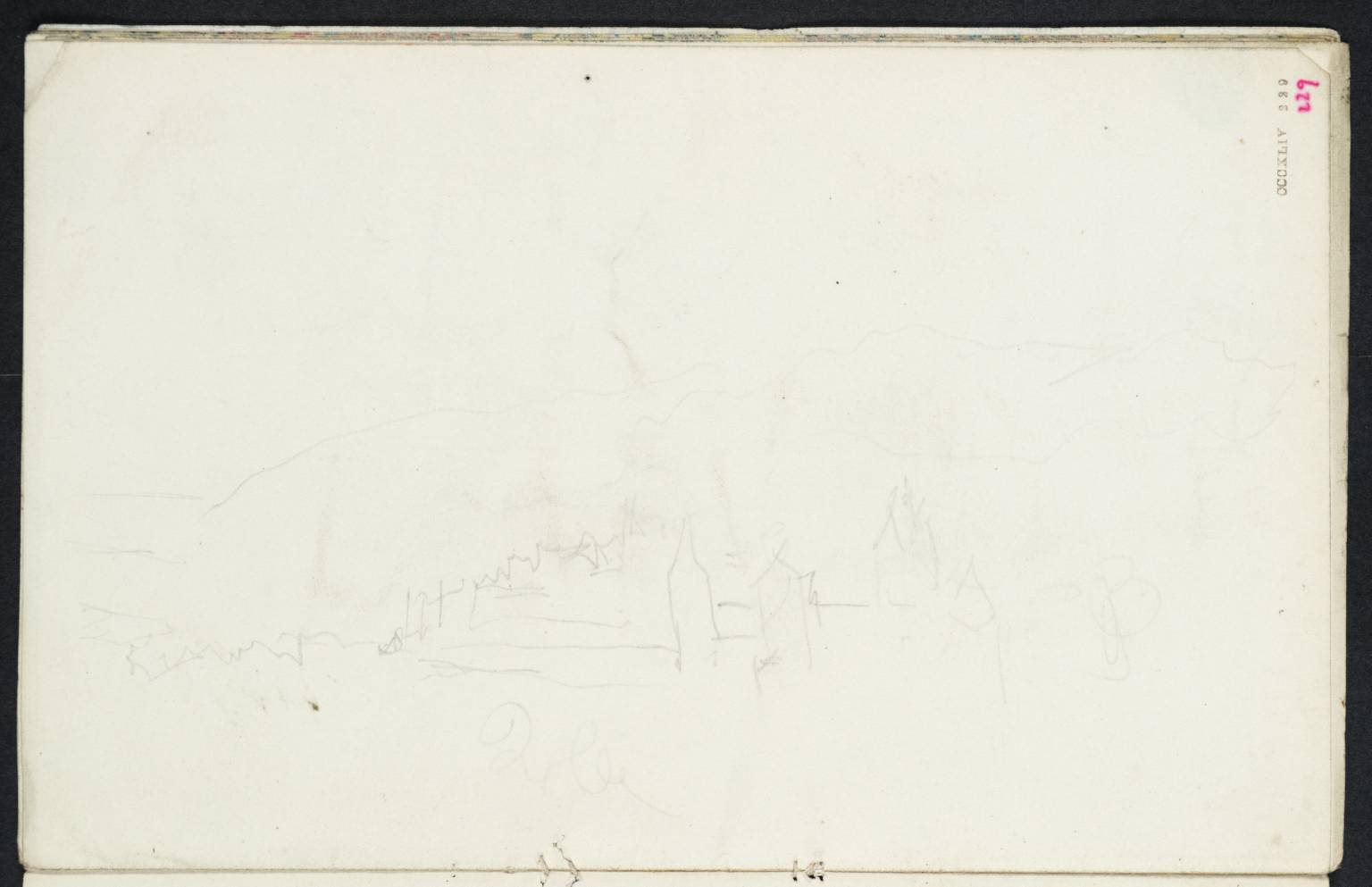 Town, with Distant Mountains