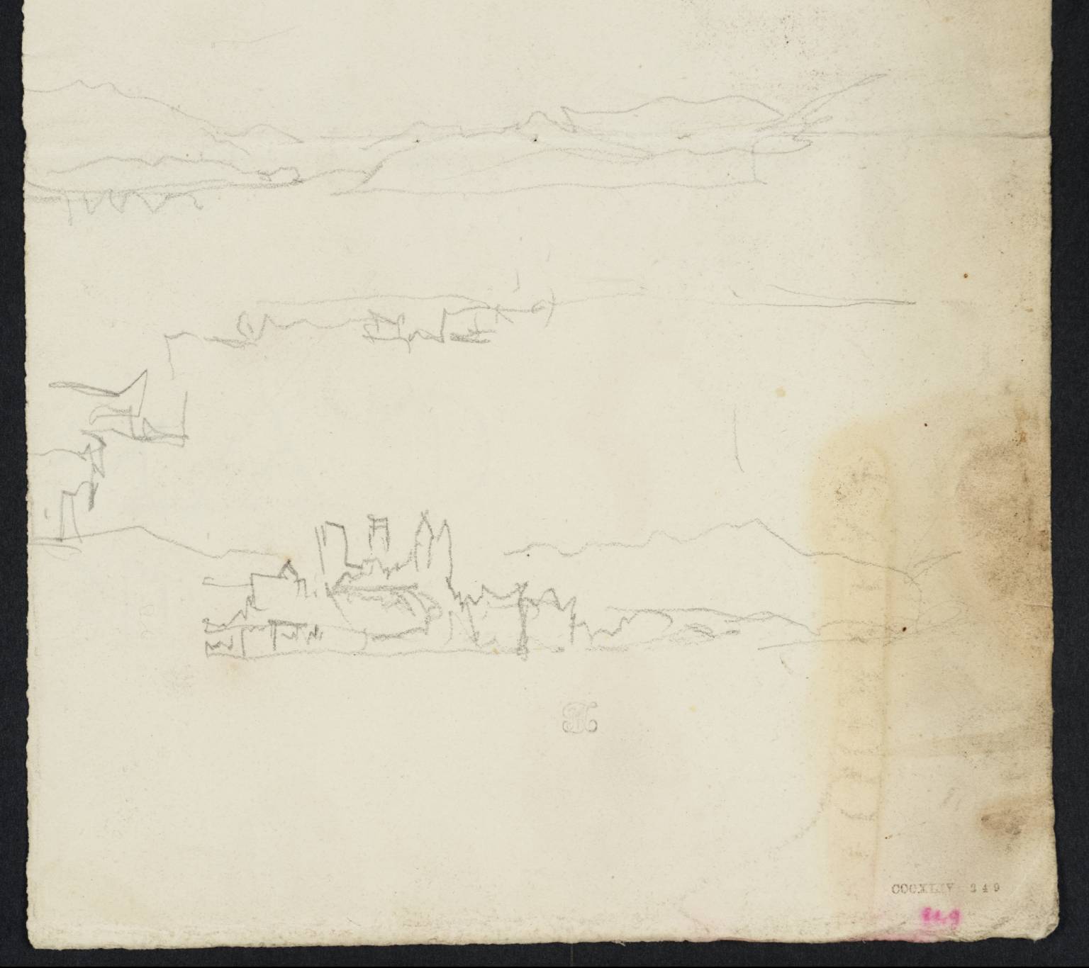 Castle on Rock beside Lake