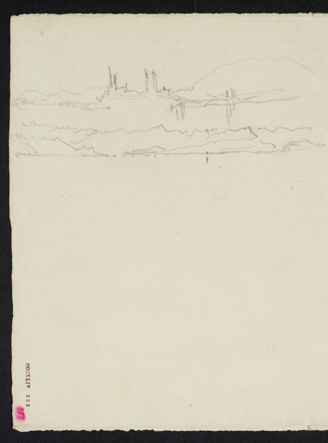 Castle and Mountains beside Lake