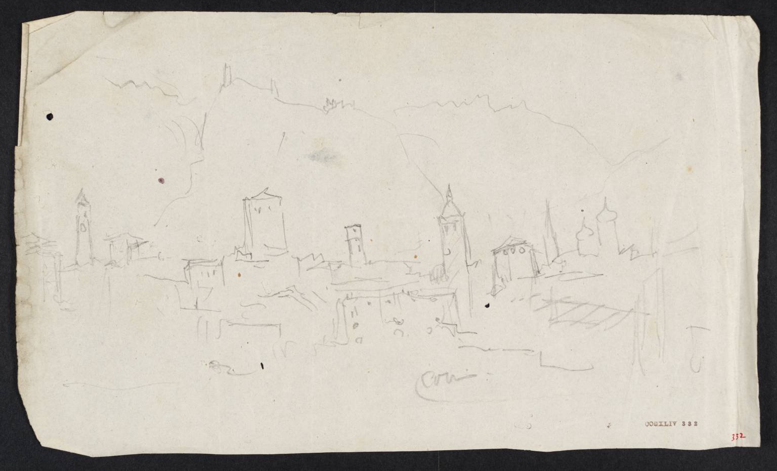 Town, with Distant Mountains