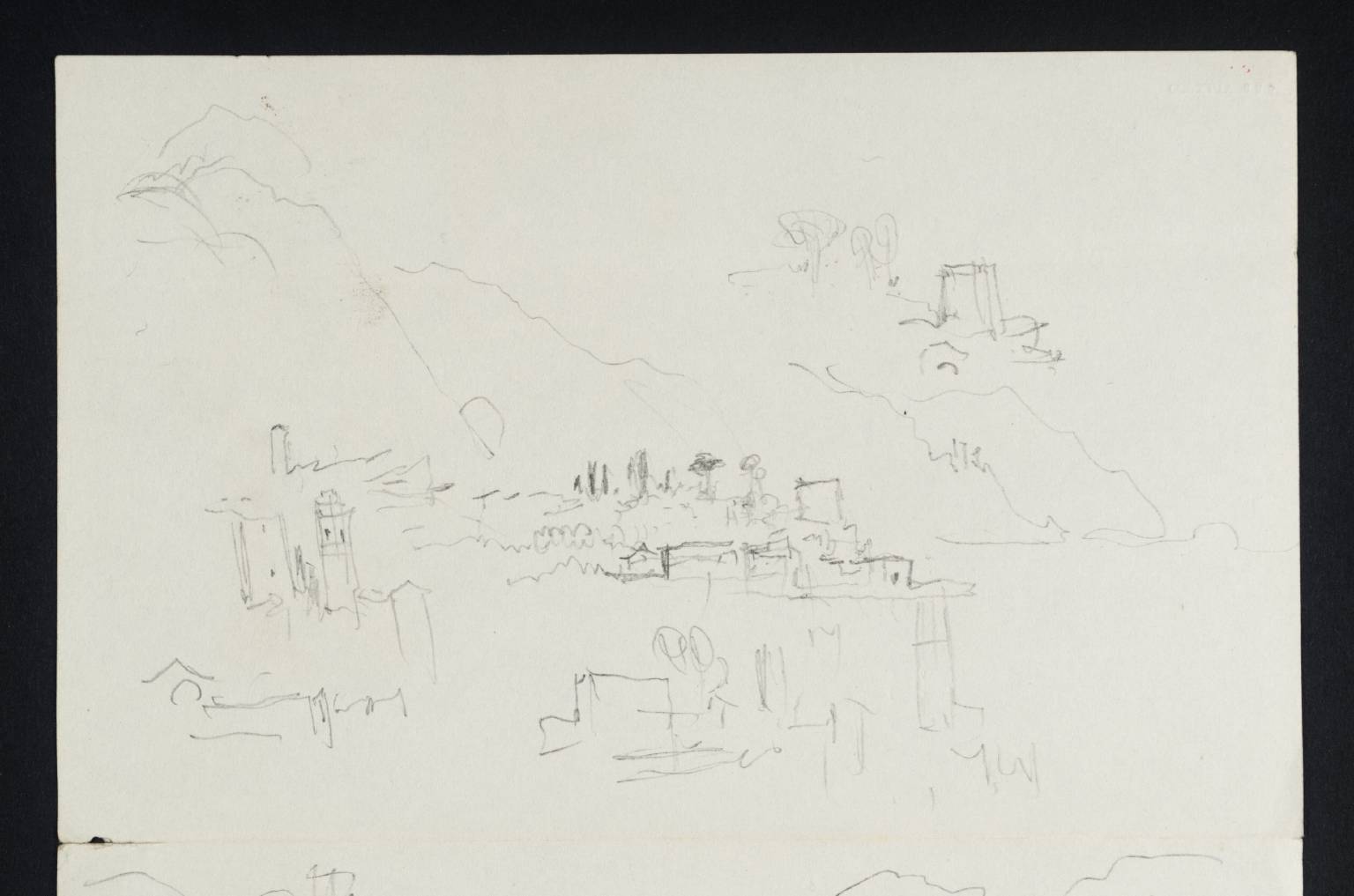 Town, with Mountains, beside ?Lake