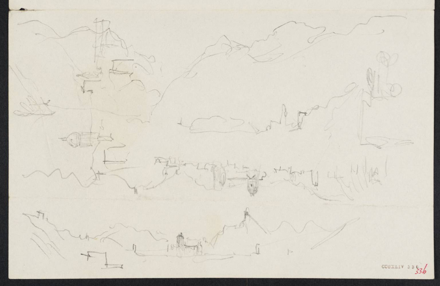 Town, with Mountains beside ?Lake