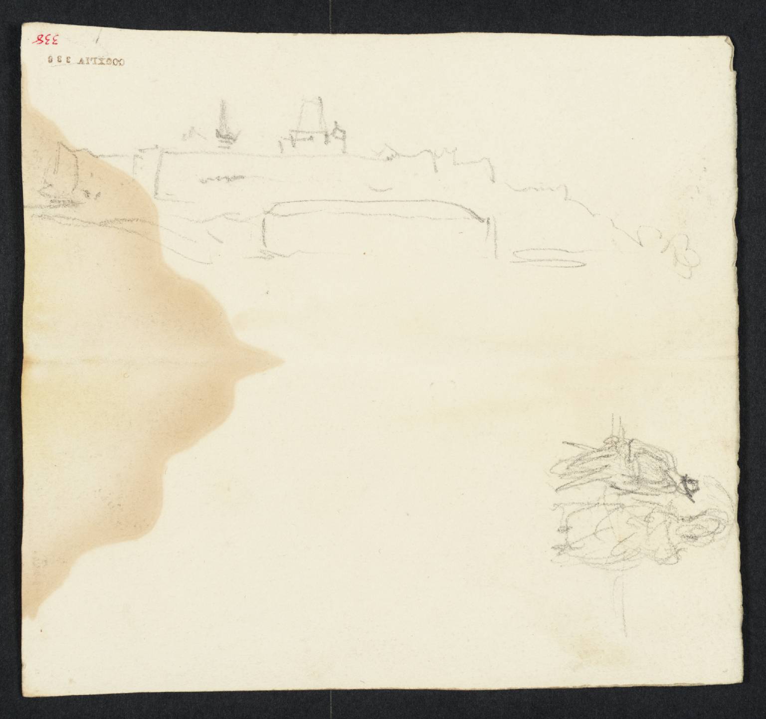 Tower on Hill: Also Two Seated Figures