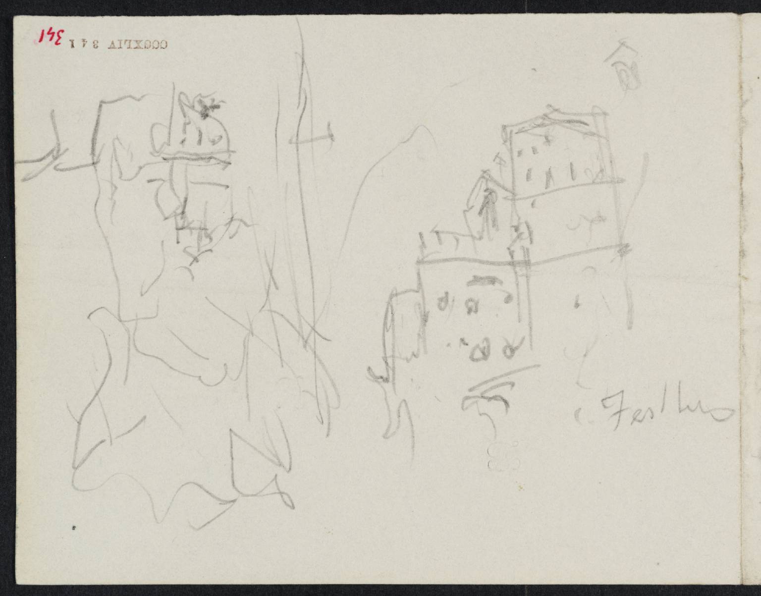 Tower, with Mountains
