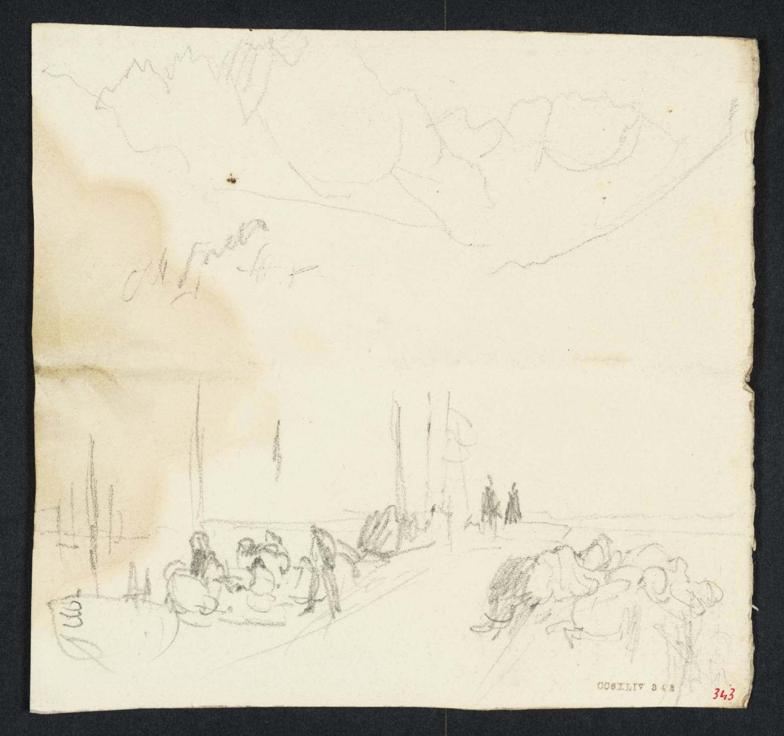 Fisherwomen Waiting: Harbour Scene