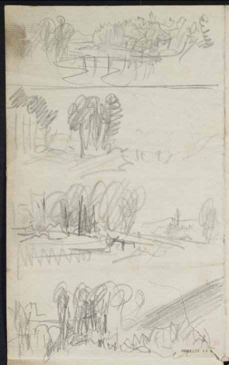 Joseph Mallord William Turner, ‘Four Wooded Landscapes with Bridges’ c.1828-45