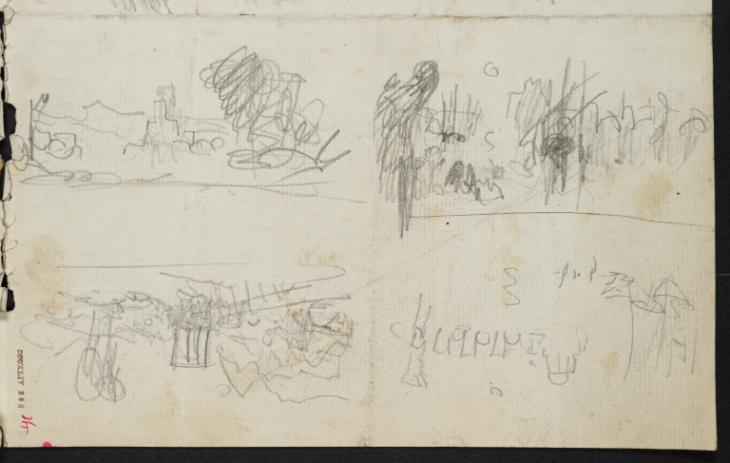 Joseph Mallord William Turner, ‘Four Landscapes and Harbours with Classical Buildings’ c.1828-45