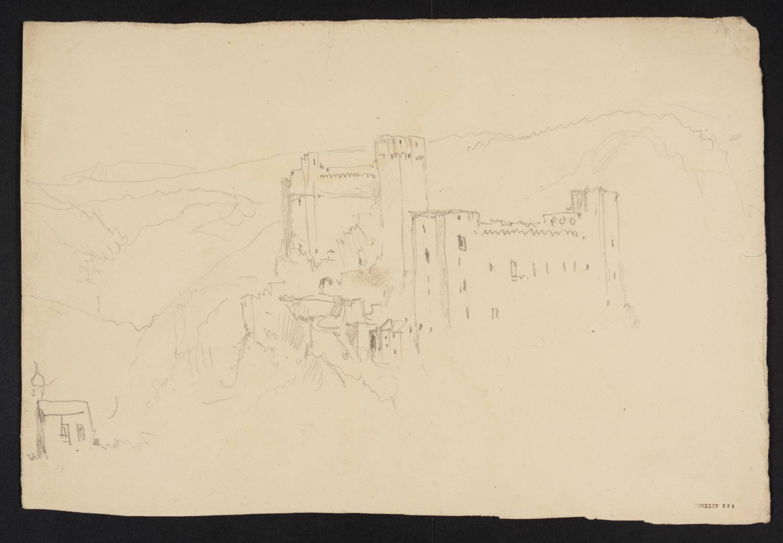Ruined Castle among Mountains