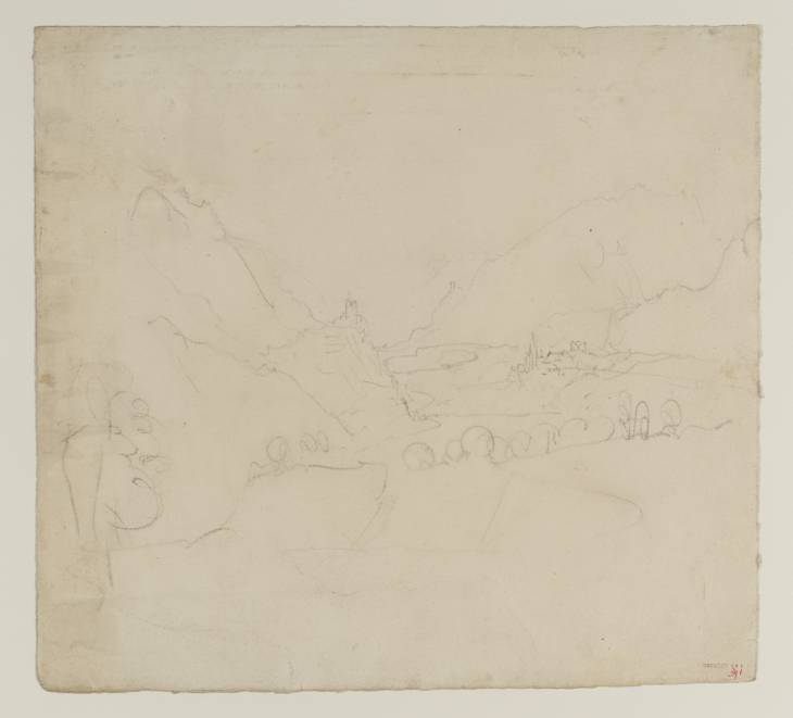 Joseph Mallord William Turner, ‘Looking up the Val d'Aosta from below St Vincent to Ussel, Chatillon and Cly’ 1836